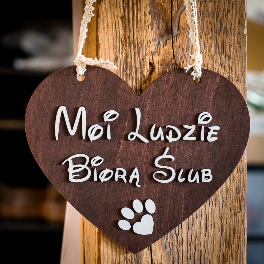 Tabliczka dla psa - pupila "Moi ludzie biorą ślub"