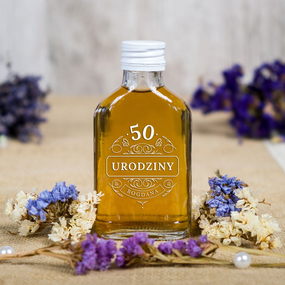 Buteleczki z nadrukiem UV - podziękowania dla gości na urodziny - wzór 503